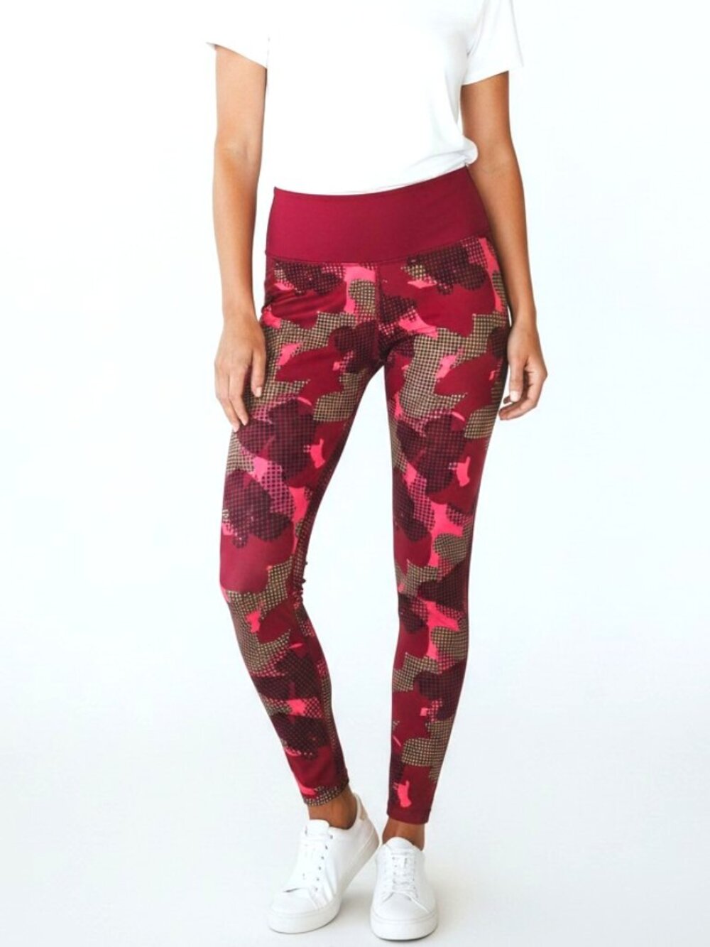 Adidas Climalite Burgundy and Pink High Waist Workout Leggings
